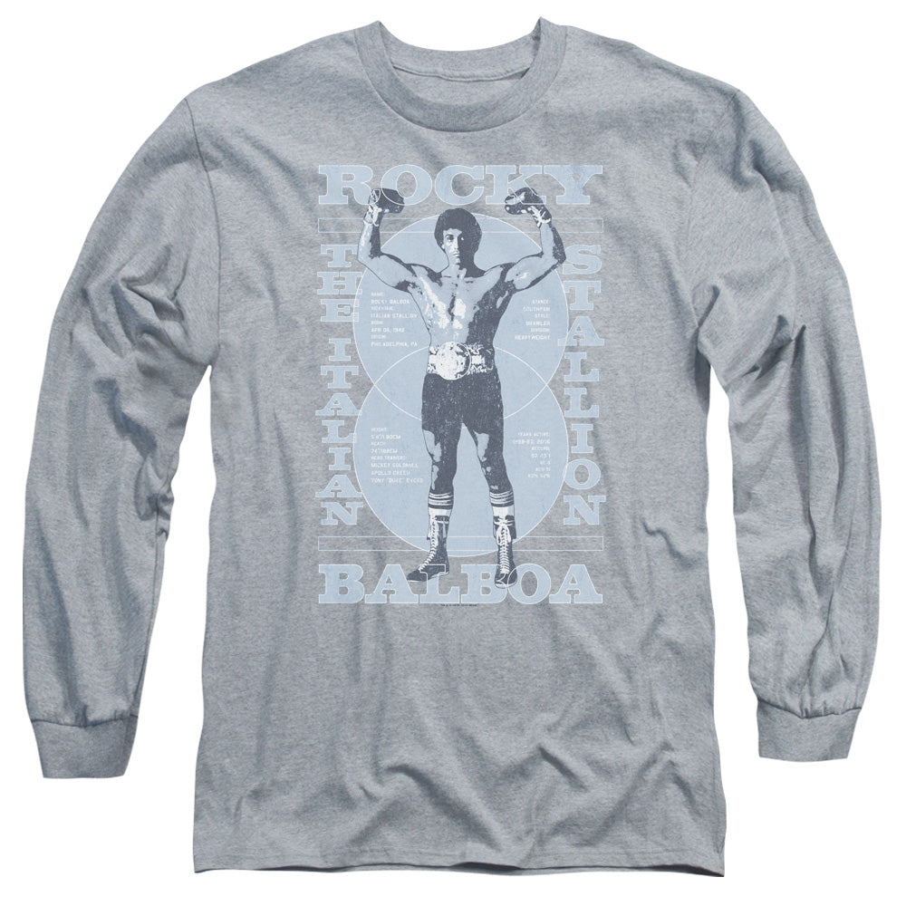 Rocky Gun Show Mens Long Sleeve Shirt Athletic Heather Officially Licensed