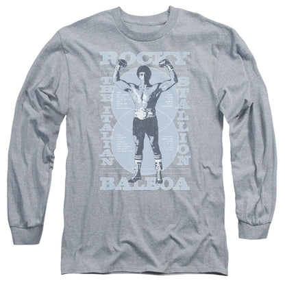 Rocky Gun Show Mens Long Sleeve Shirt Athletic Heather Officially Licensed