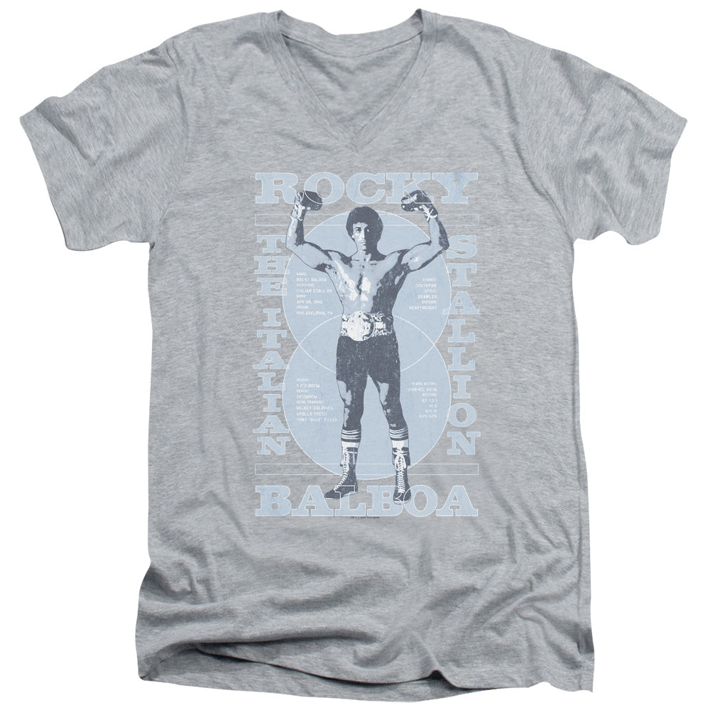 Rocky Gun Show Mens Slim Fit V-Neck T Shirt Athletic Heather