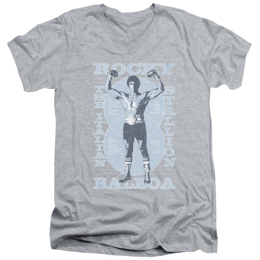 Rocky Gun Show Mens Slim Fit V-Neck T Shirt Athletic Heather