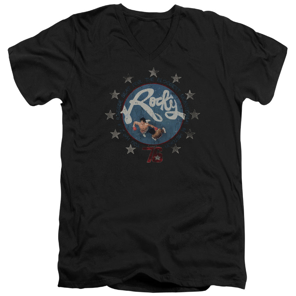 Rocky Bloodiest Bicentennial Mens Slim Fit V-Neck T Shirt Black
