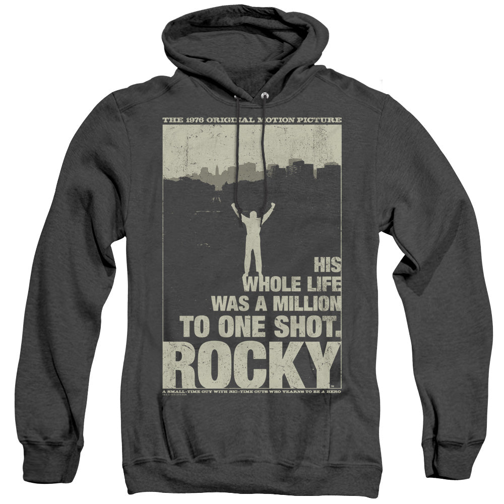 Rocky Silhouette Heather Mens Hoodie Black