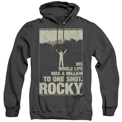 Rocky Silhouette Heather Mens Hoodie Black