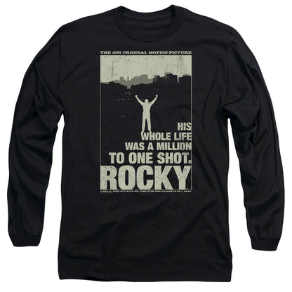 Rocky Silhouette Mens Long Sleeve Shirt Black Officially Licensed