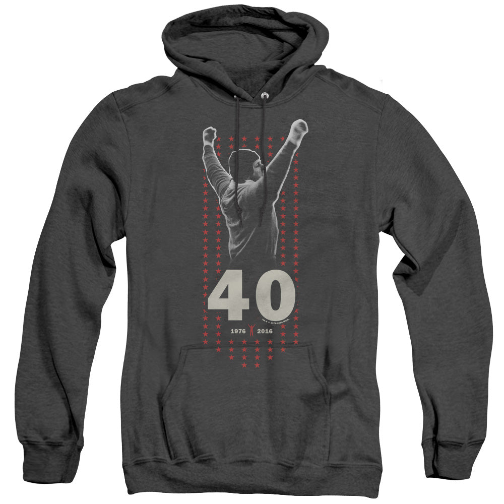 Rocky Stars Heather Mens Hoodie Black