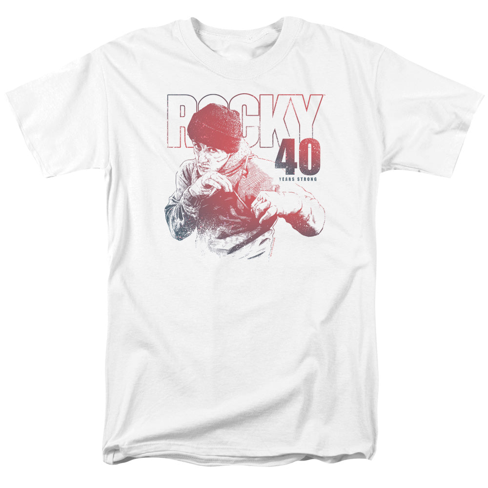 Rocky 40 Years Strong Mens T Shirt White
