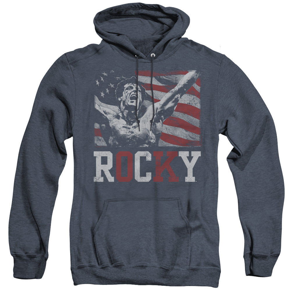 Rocky Flag Champion Heather Mens Hoodie Navy