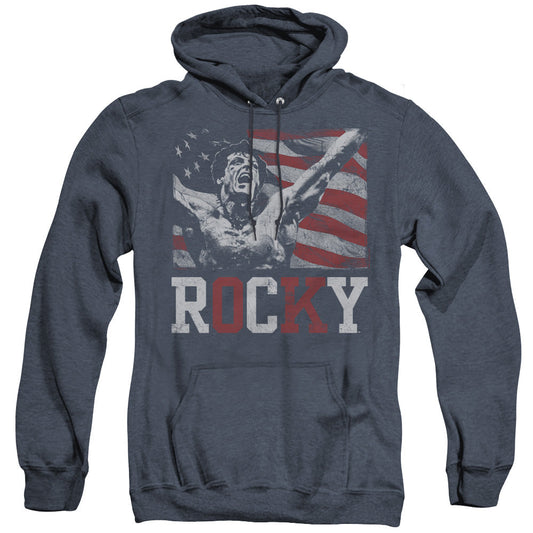 Rocky Flag Champion Heather Mens Hoodie Navy Blue