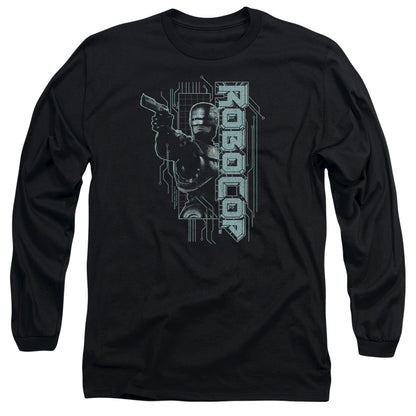 Robocop Murphy Split Mens Long Sleeve Shirt Black Officially Licensed
