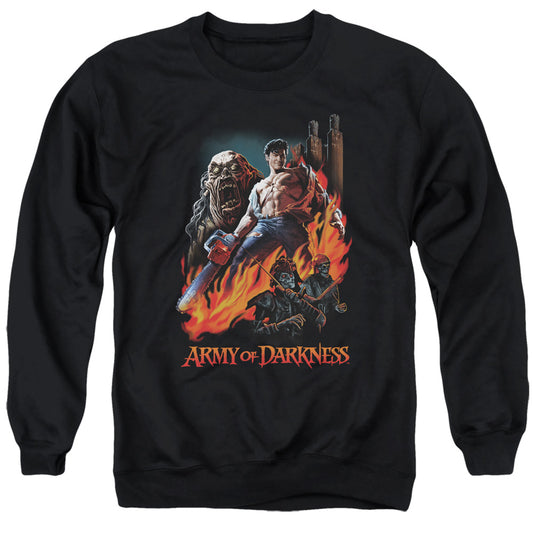 Army Of Darkness Painted Evil Mens Crewneck Sweatshirt Black