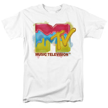 Load image into Gallery viewer, Mtv Paint Logo Mens T Shirt White
