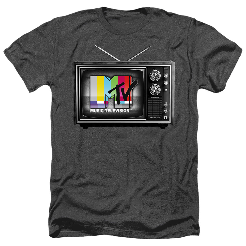 Mtv Mtv Tv Heather Mens T Shirt Black