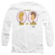 Load image into Gallery viewer, Beavis And Butthead Heads In Ovals Mens Long Sleeve Shirt White
