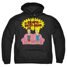Load image into Gallery viewer, Beavis And Butthead Couch Logo Og Mens Hoodie Black
