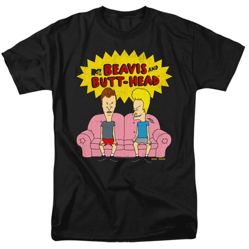 Beavis And Butthead Couch Logo Og Mens T Shirt Black
