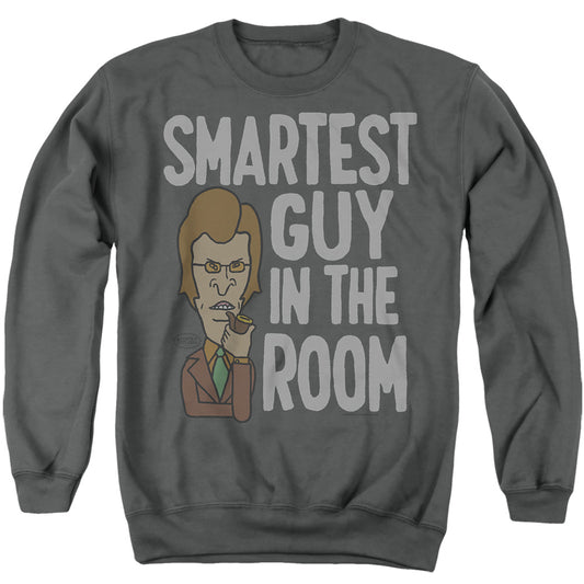 Mtv Smartest Guy In The Room Mens Crewneck Sweatshirt Charcoal Officially Licensed