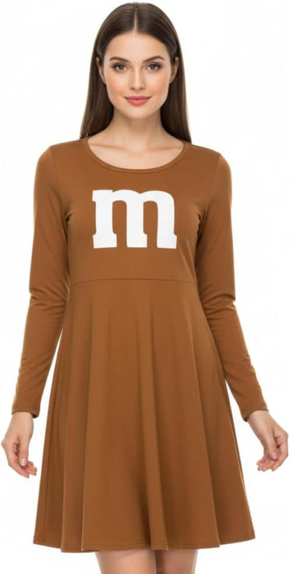 M Team Long Sleeve Women’s Adult Costume Dress Fun Halloween Cosplay Outfit in Multiple Colors