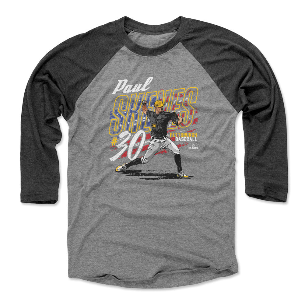 Paul Skenes Pittsburgh American Flag WHT