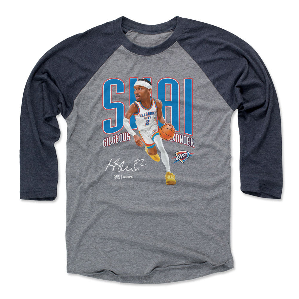 Shai Gilgeous-Alexander Oklahoma City Thunder Caricature WHT
