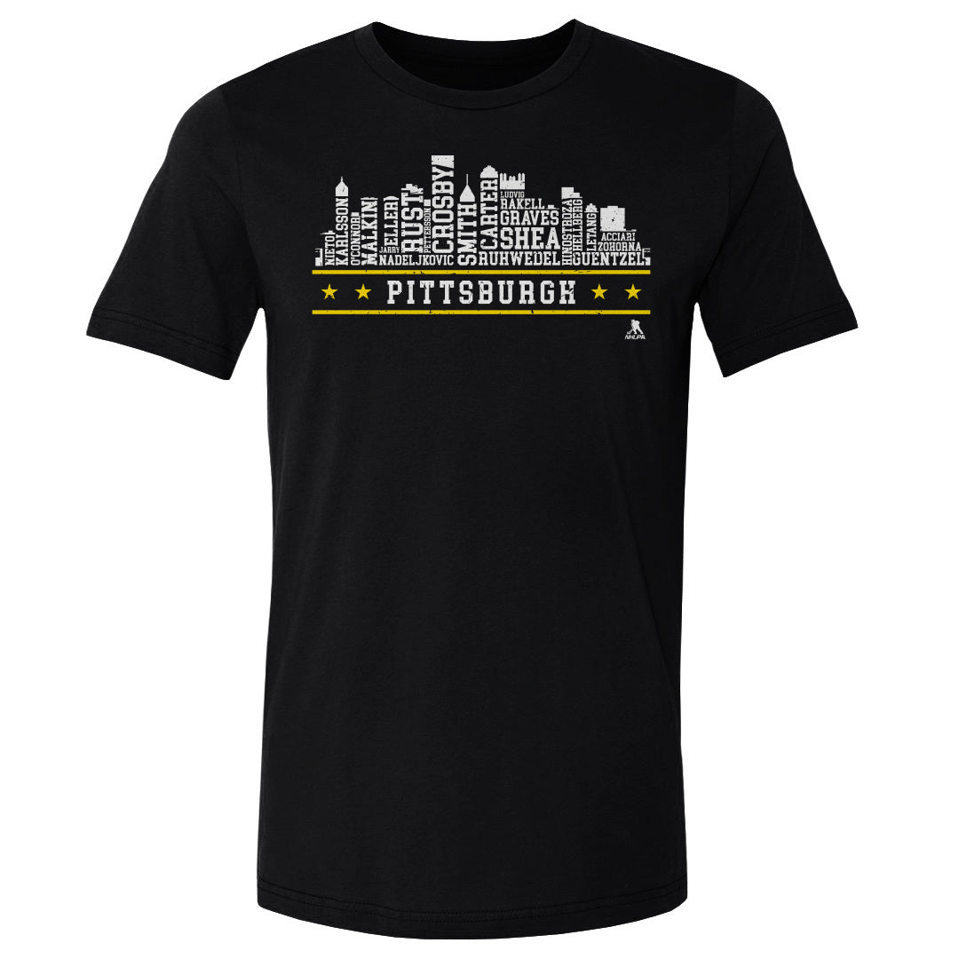 Pittsburgh Hockey Roster Skyline 23 WHT