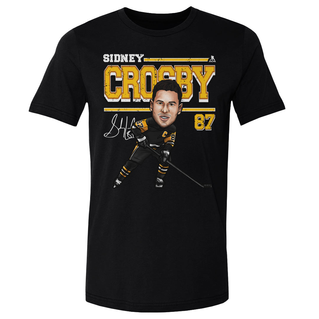Sidney Crosby Pittsburgh Cartoon WHT