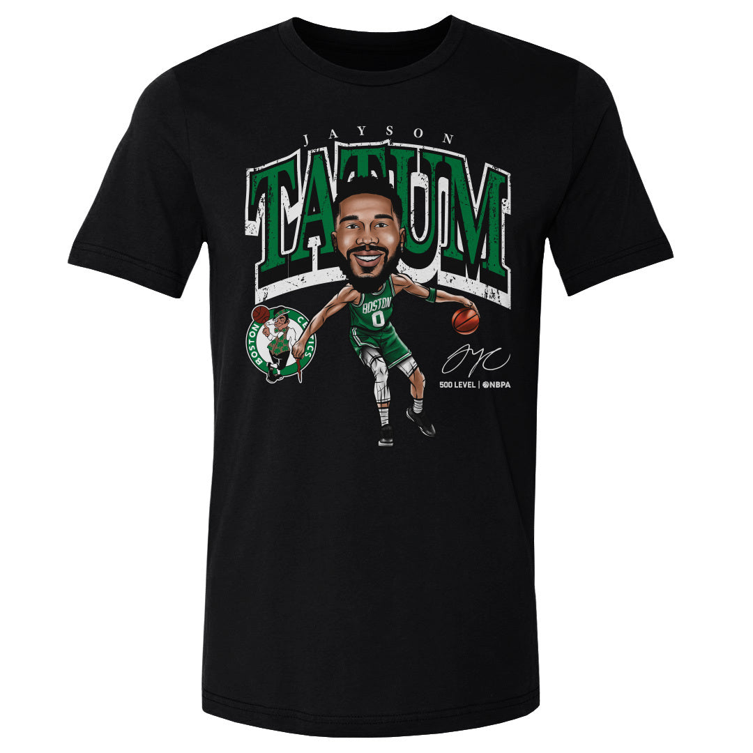 Jayson Tatum Boston Celtics Cartoon WHT