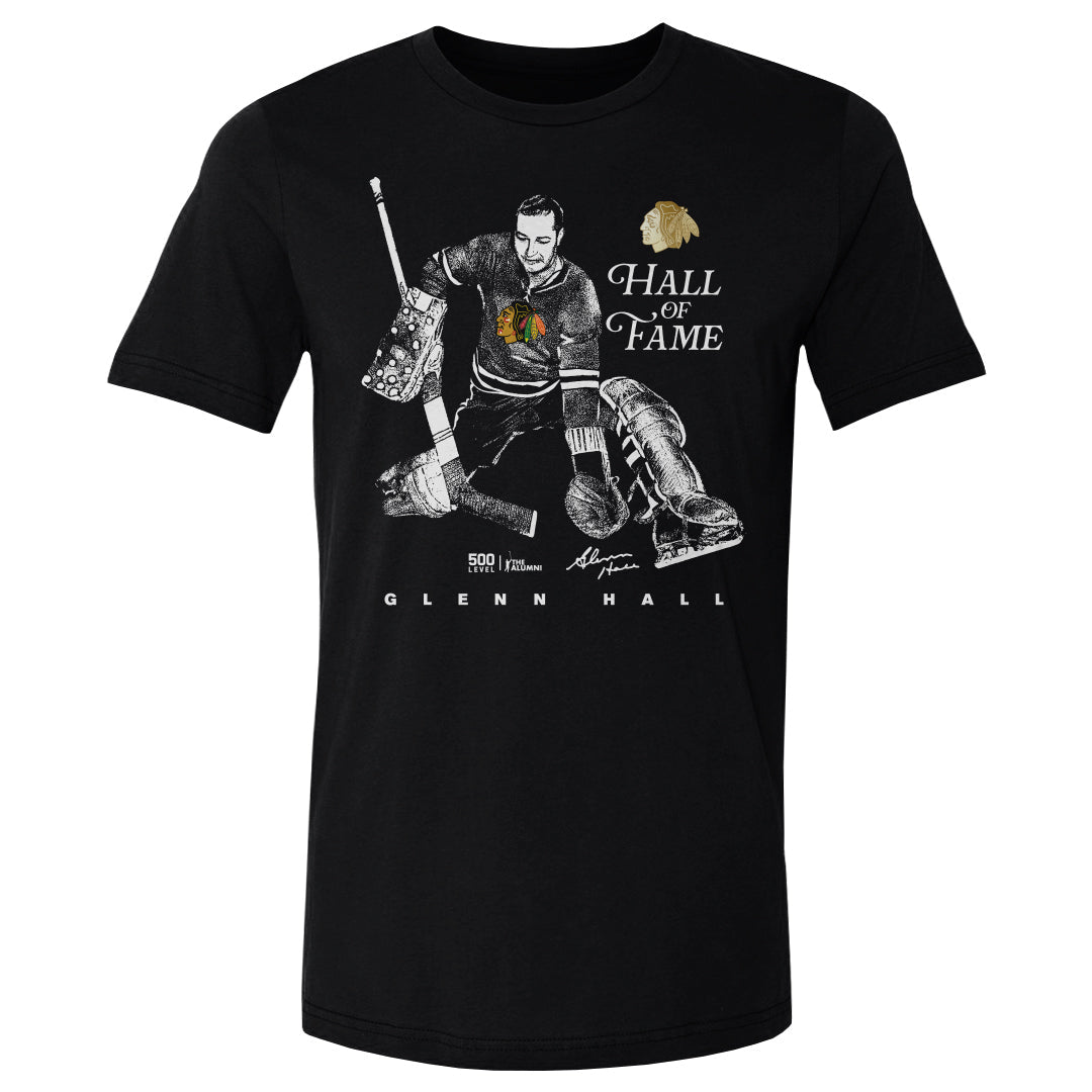 Glenn Hall Chicago Blackhawks H.O.F. Bitmap WHT