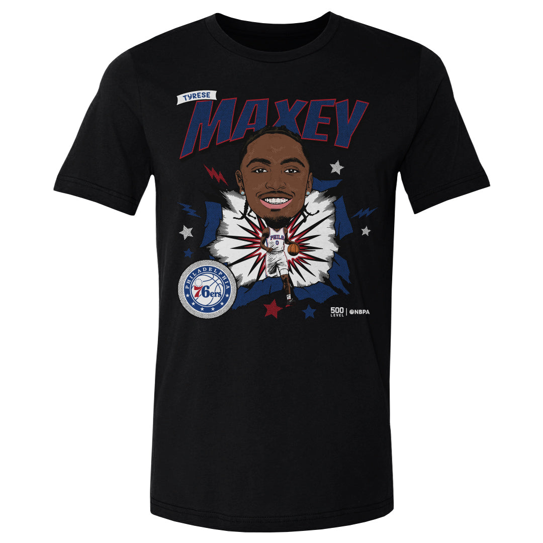 Tyrese Maxey Philadelphia 76ers Caricature WHT