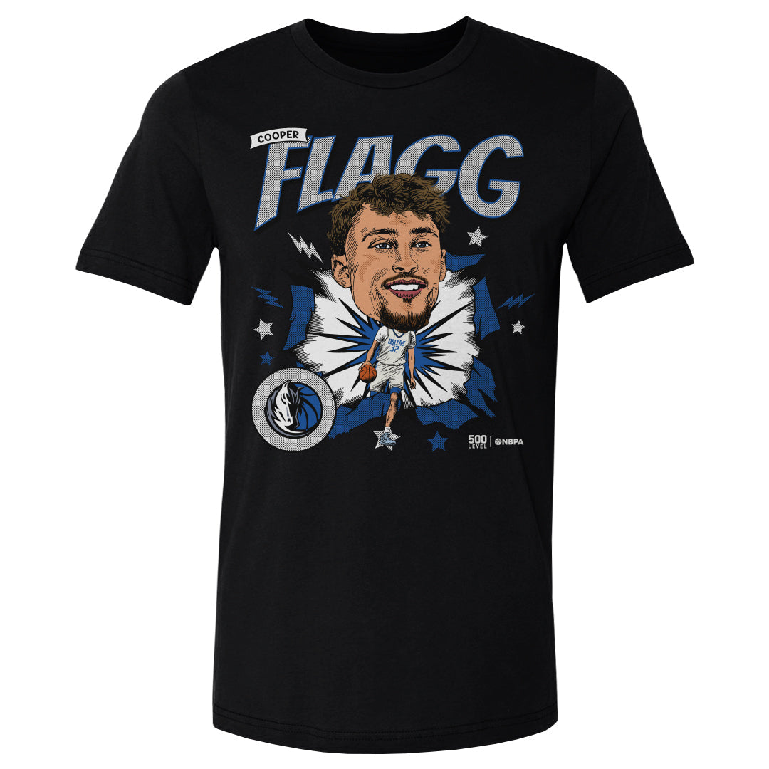 Cooper Flagg Dallas Mavericks Caricature WHT