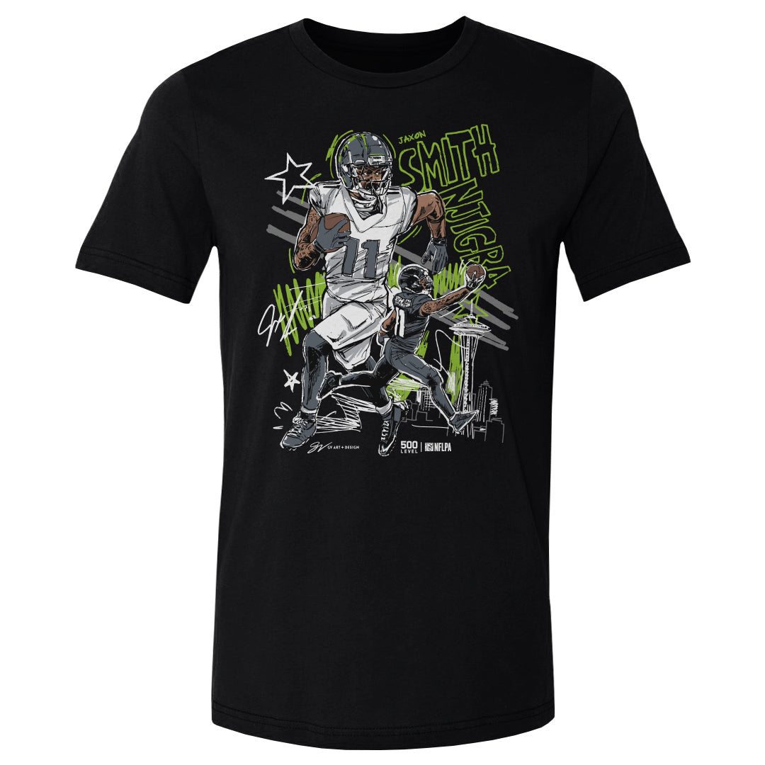 Jaxon Smith-Njigba Seattle Scribble WHT