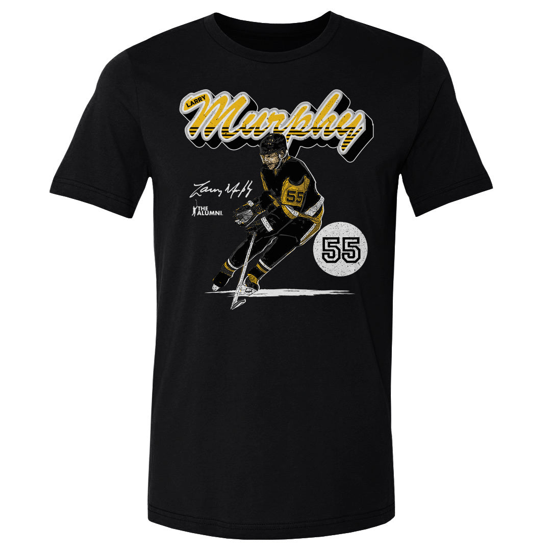 Larry Murphy Pittsburgh Retro Script WHT