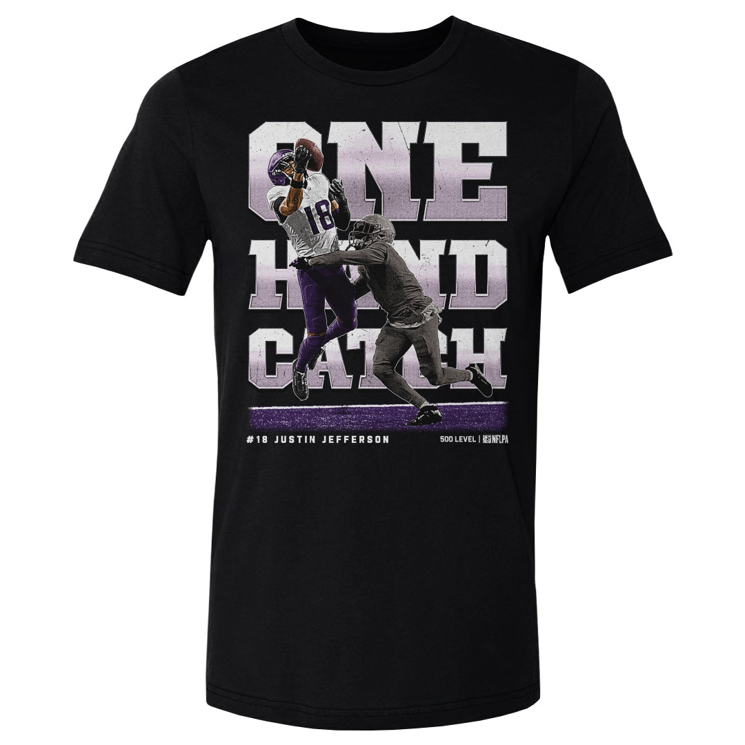 Justin Jefferson Minnesota One Hand Catch WHT