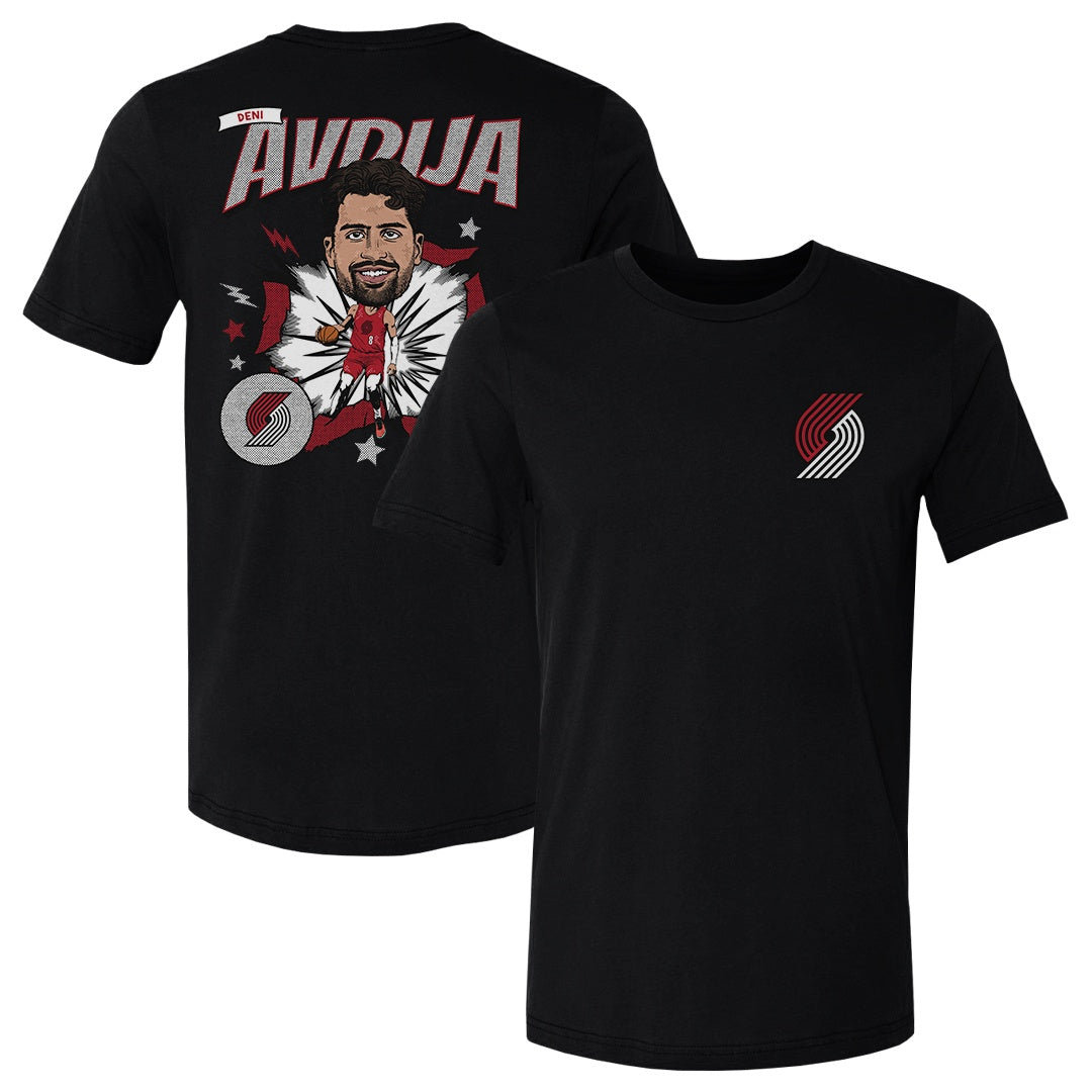 Deni Avdija Portland Trail Blazers Caricature F&B WHT