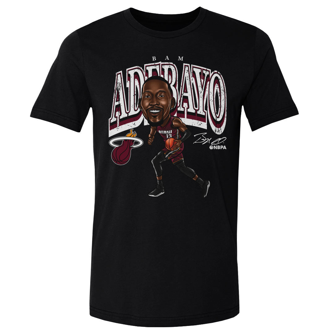 Bam Adebayo Miami Heat Cartoon WHT