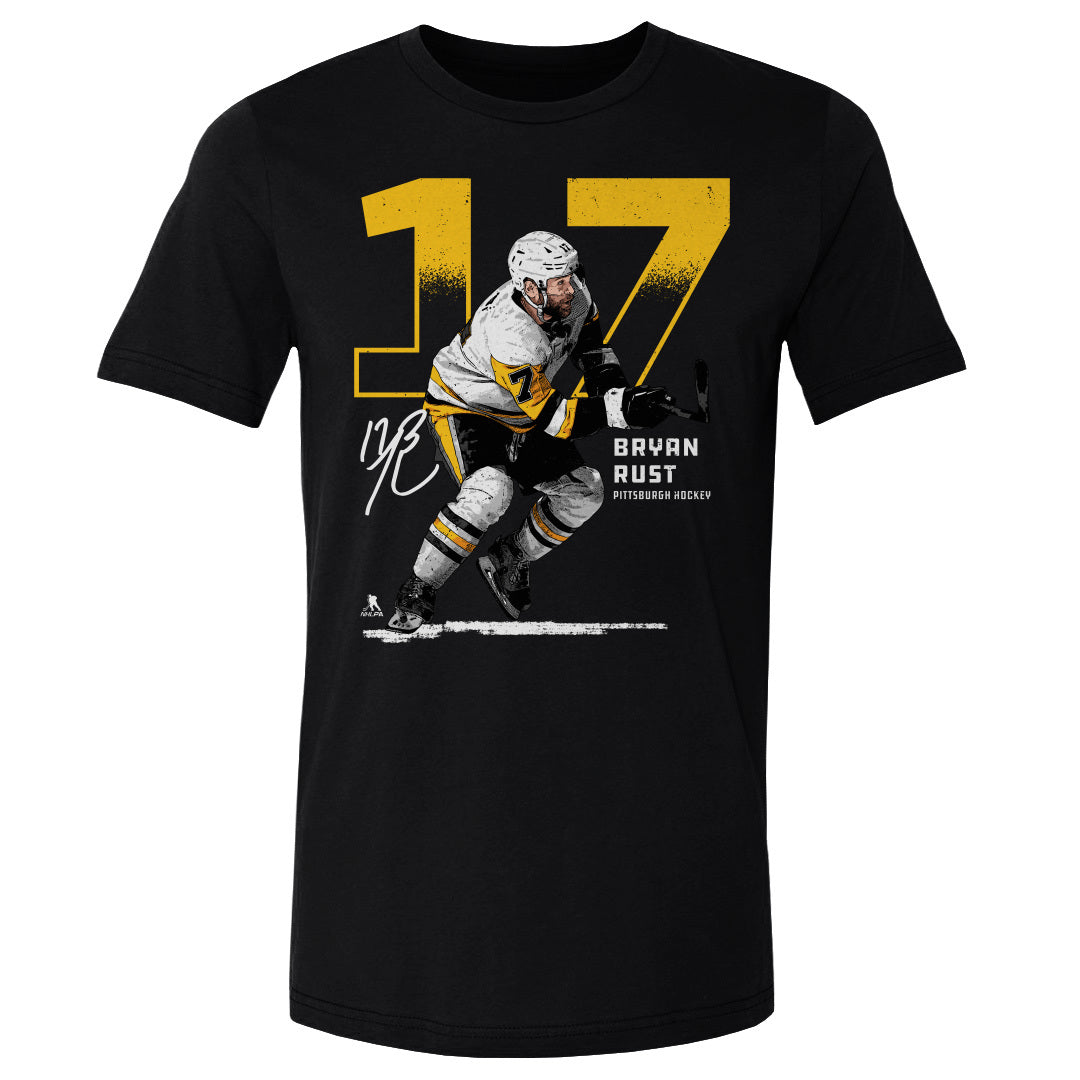 Bryan Rust Pittsburgh Outline WHT