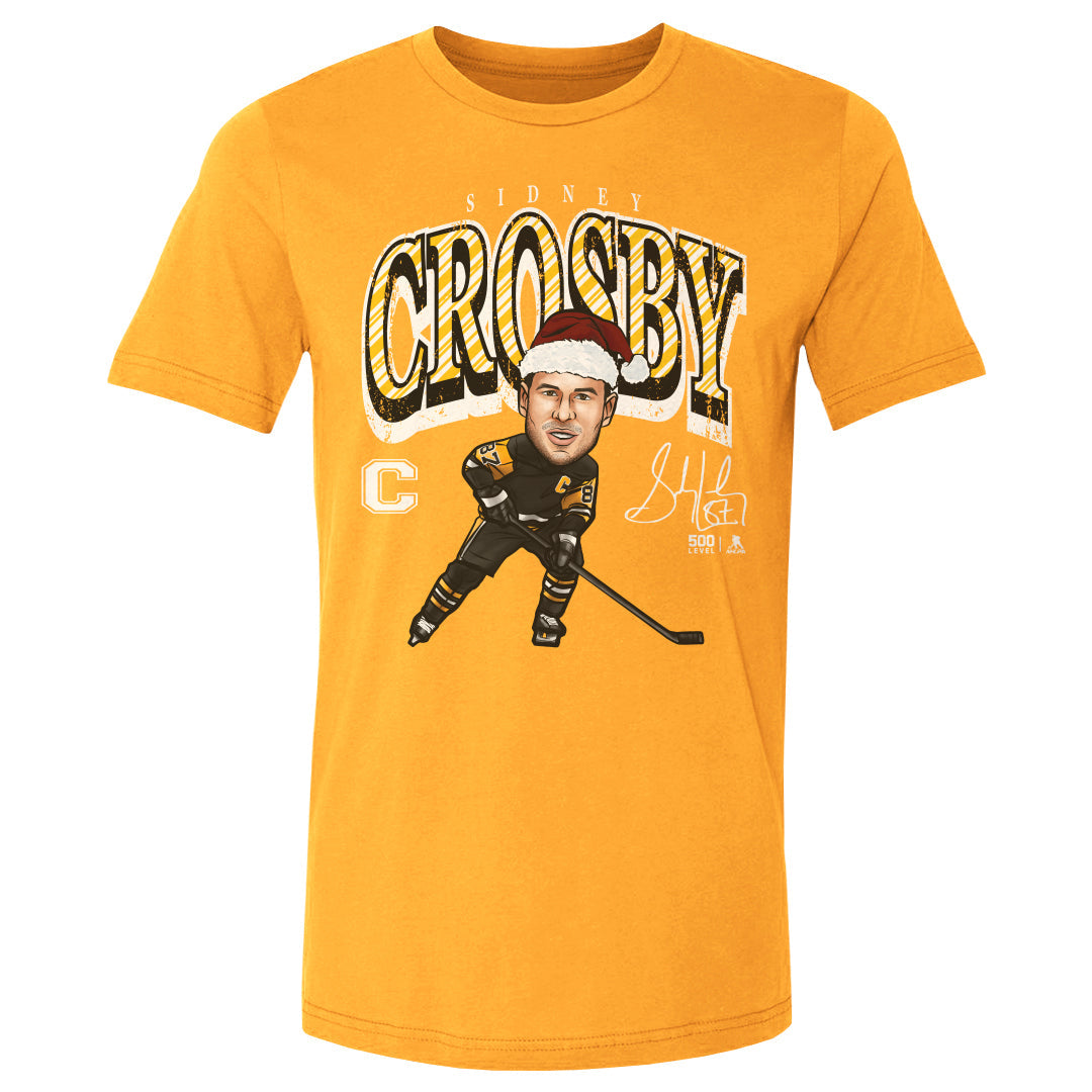 Sidney Crosby Pittsburgh Cartoon Santa Hat WHT
