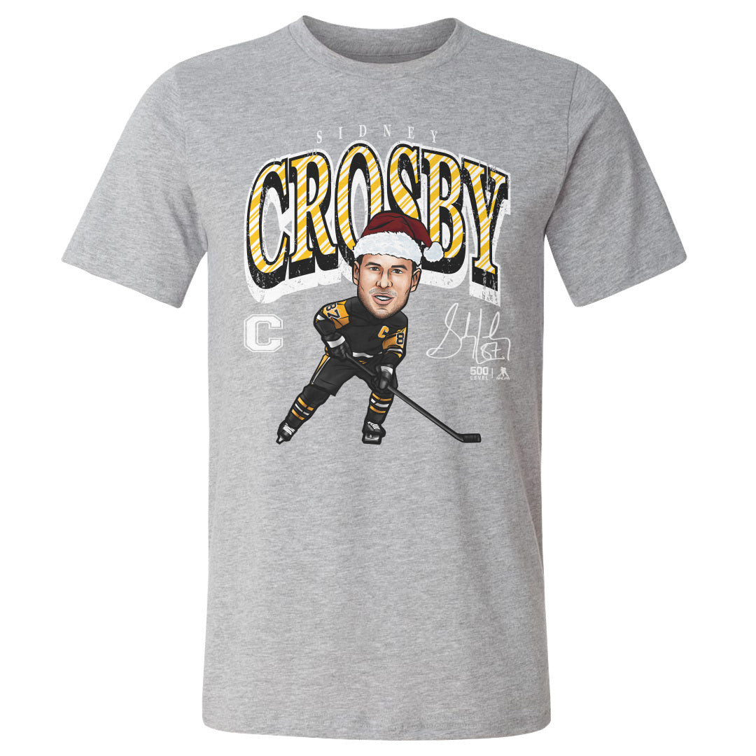 Sidney Crosby Pittsburgh Cartoon Santa Hat WHT