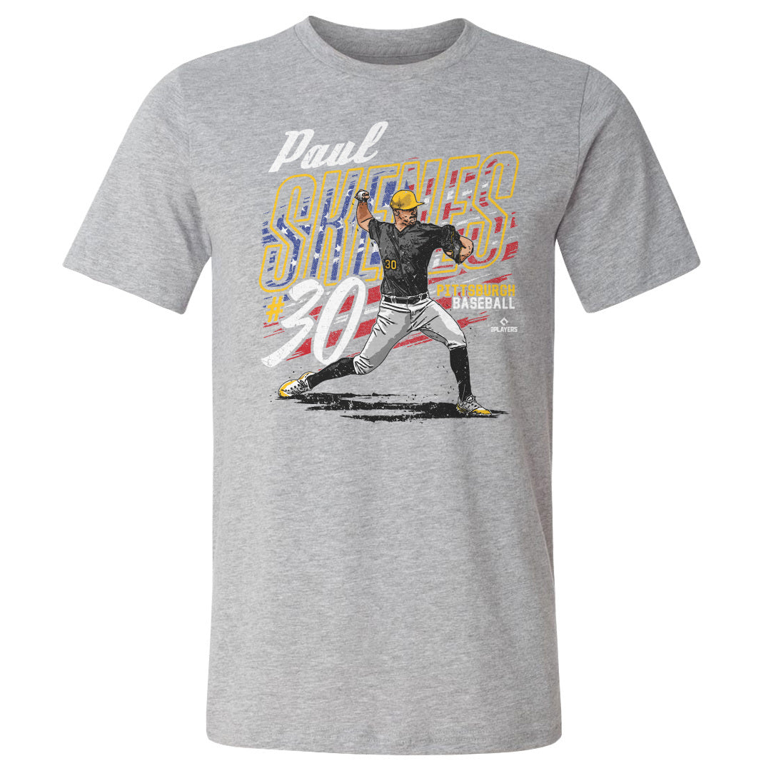 Paul Skenes Pittsburgh American Flag WHT