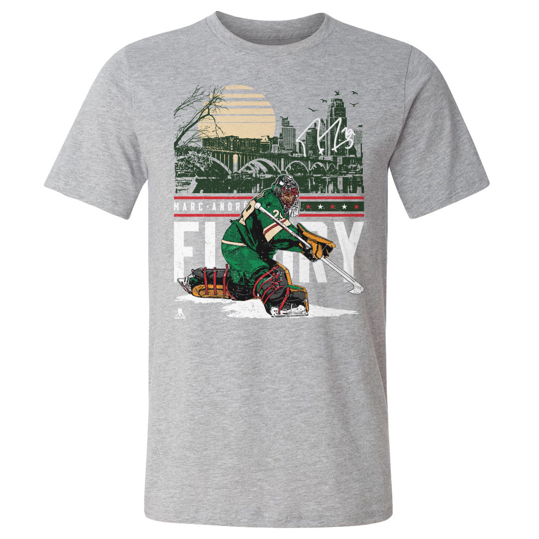 Marc-Andre Fleury Minnesota City Skyline WHT