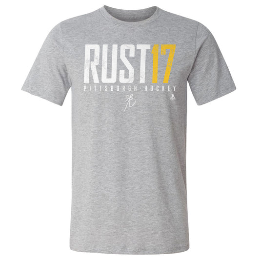 Bryan Rust Pittsburgh Elite WHT Mens T Shirt 500 Level Officially Licensed Fan Gear