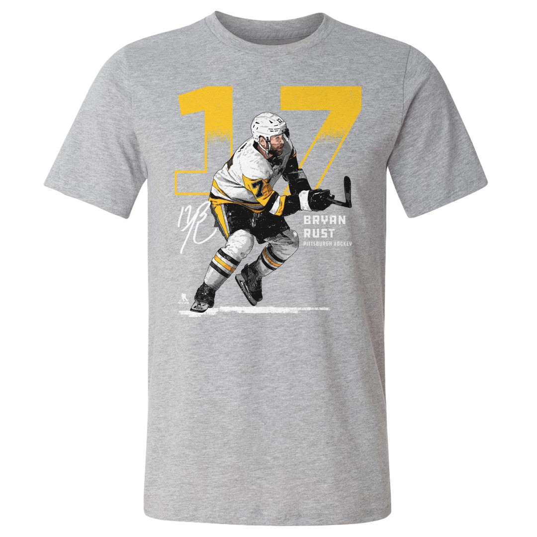 Bryan Rust Pittsburgh Outline WHT