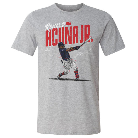 Ronald Acuna Jr. Chisel WHT Mens T Shirt 500 Level Officially Licensed Fan Gear