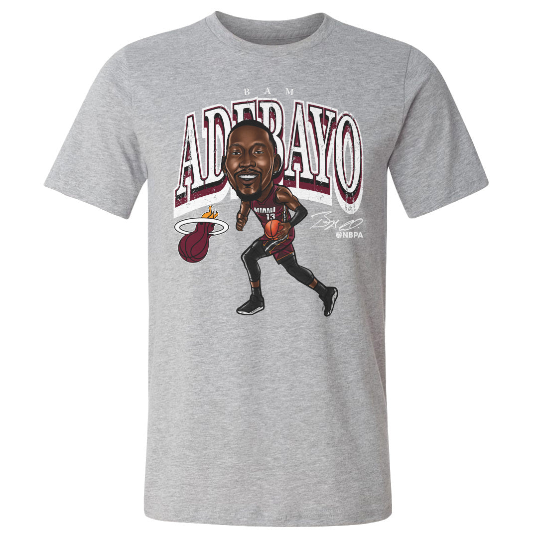 Bam Adebayo Miami Heat Cartoon WHT