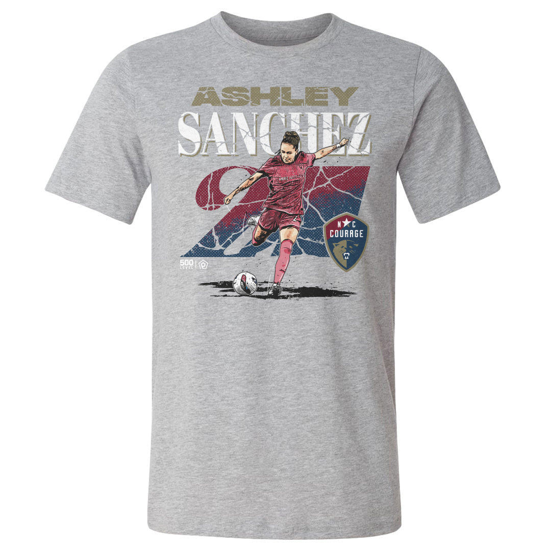 Ashley Sanchez North Carolina Courage Cracked Number WHT