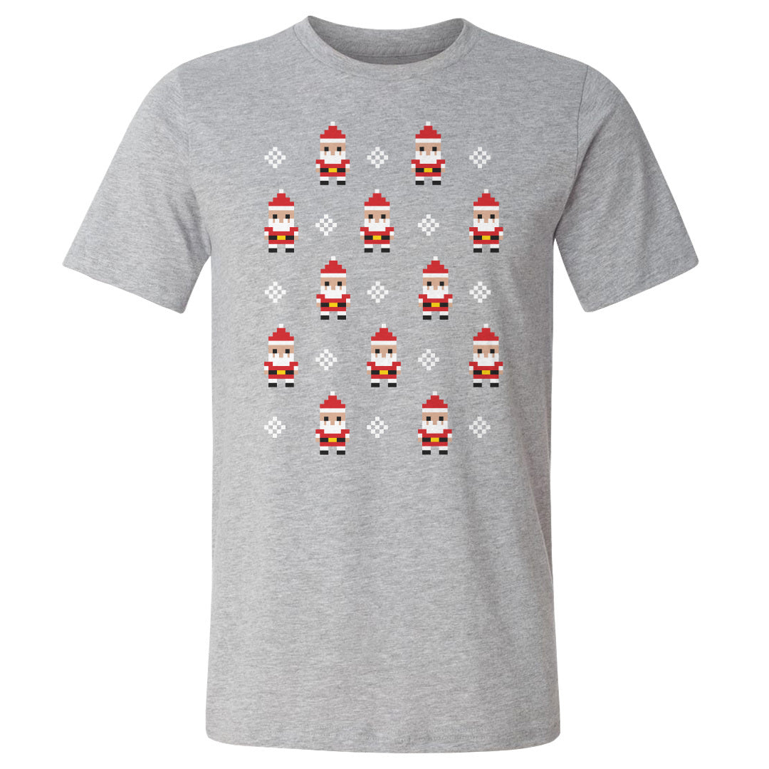Christmas 8-bit Santas WHT