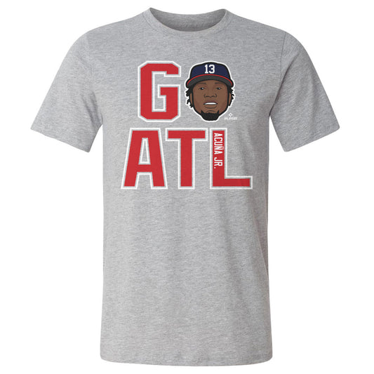 Ronald Acuna Jr. GO ATL WHT Mens T Shirt 500 Level Officially Licensed Fan Gear