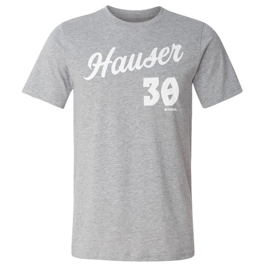 Sam Hauser Boston Script WHT Mens T Shirt 500 Level Officially Licensed Fan Gear