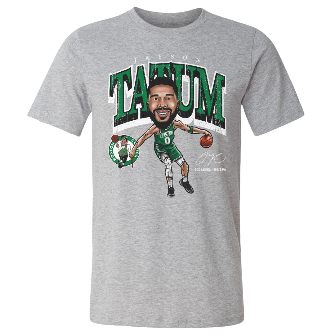 Jayson Tatum Boston Celtics Cartoon WHT