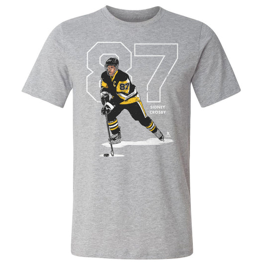 Sidney Crosby Outline W WHT Mens T Shirt 500 Level Officially Licensed Fan Gear