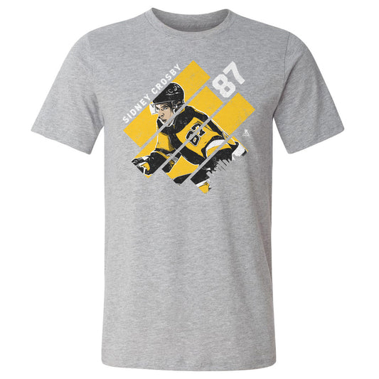 Sidney Crosby Stripes Y WHT Mens T Shirt 500 Level Officially Licensed Fan Gear